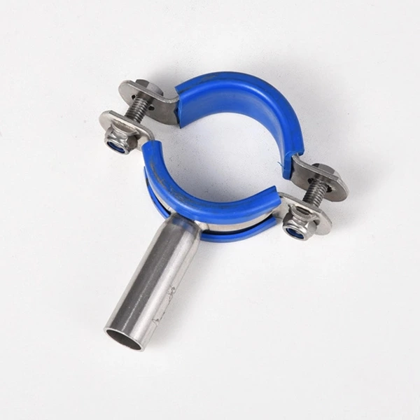 Sanitary Stainless Steel Pipe Holder with Blue Insert