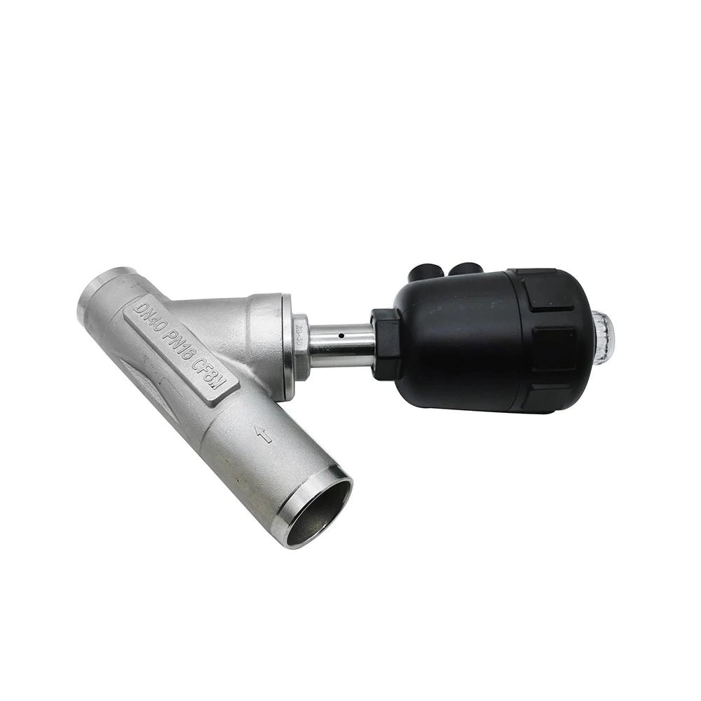 Stainless Steel Pneumatic Weld Angle Seat Valve