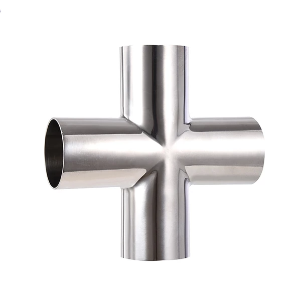 BS Sanitary Stainless Steel Butt Weld Cross