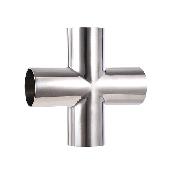 Mirror Polished Stainless Steel Four Way Butt Weld Cross