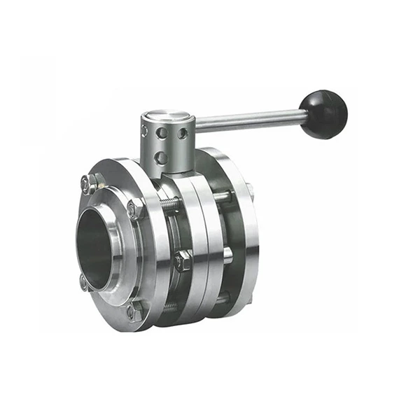 Sanitary Stainless Steel Butt Weld CIP Mixproof Butterfly Valve