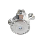 Sanitary Stainless Steel Clamp Aseptic Sampling Valve With Stainless Steel Handle Wheel