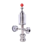 Sanitary Stainless Steel Exhaust Valve With Union Ends