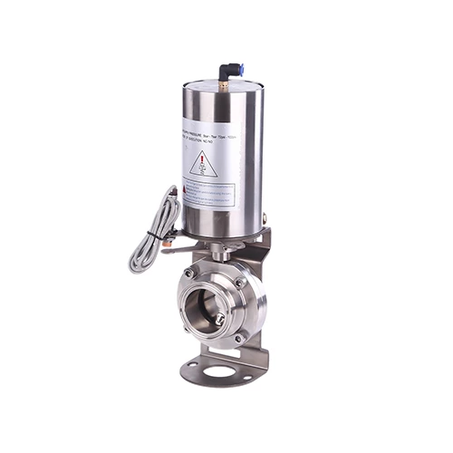 Sanitary Stainless Steel Pneumatic Butterfly Valve With Position Sensor