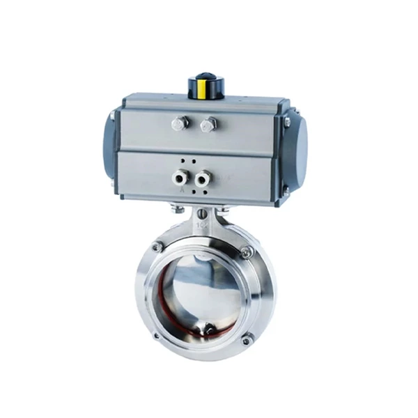 Sanitary Stainless Steel Pneumatic Clamp Quick Release Powder Butterfly Valve