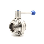 Sanitary Stainless Steel Thread Butterfly Valve with Pull Handle