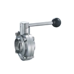 Sanitary Welded Butterfly Valve with Round Pull Handle