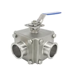 Sanitary Stainless Steel Two Ways Non-detention Ball Valves