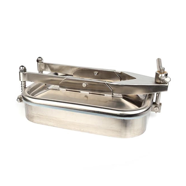 235×185MM Stainless Steel Sanitary Rectangular Tank Manways Lid