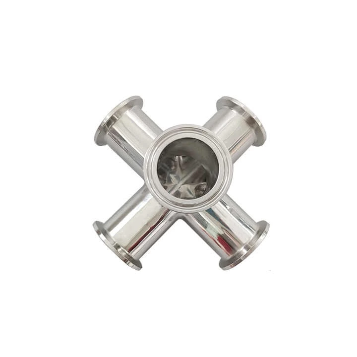 Sanitary Stainless Steel 304 316 Tri Clover 5-way Cross Pipe Tube