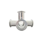 Sanitary Stainless Steel 304 316 Tri Clover 5-way Cross Pipe Tube