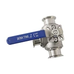 Stainless Steel KF NW Flange 3-way Manual Ball Valve