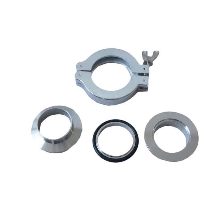 KF Vacuum components Vacuum flange with Wing Nut clamp and center ring