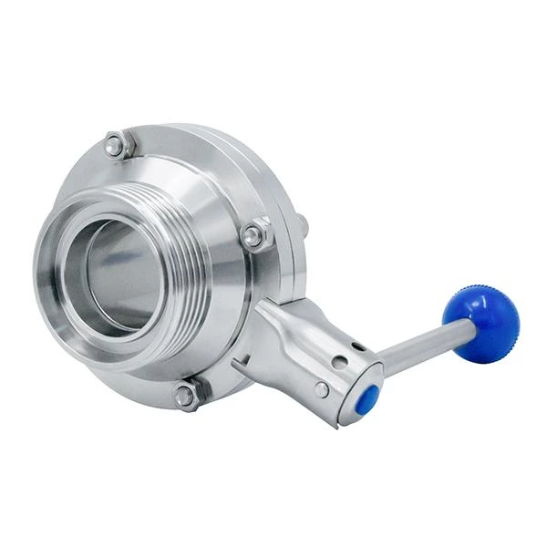 Sanitary Hygienic Male Threaded Butterfly Type Ball Valves