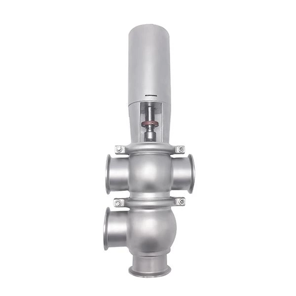 Stainless Steel Sanitary Pneumatic Diverter Double Seat Valves