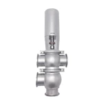 Stainless Steel Sanitary Pneumatic Diverter Double Seat Valves