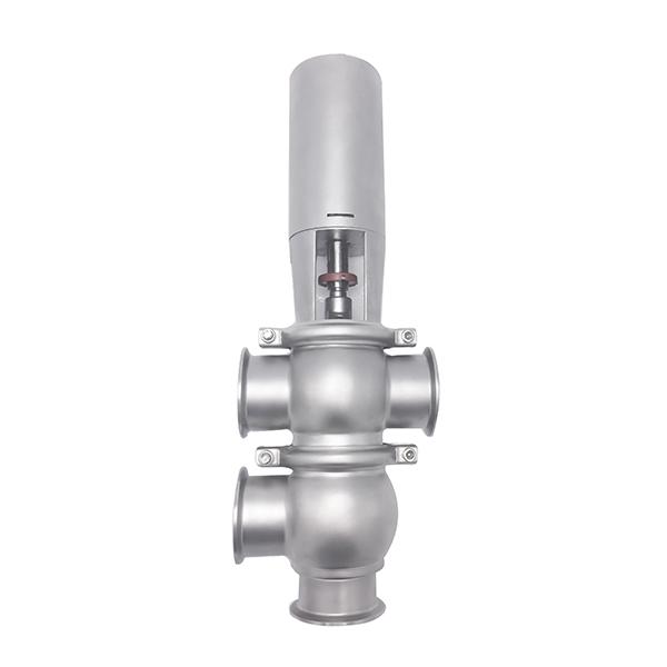 Stainless Steel Sanitary Pneumatic Diverter Double Seat Valves