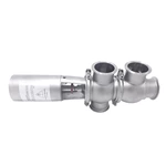 Stainless Steel Sanitary Pneumatic Diverter Double Seat Valves