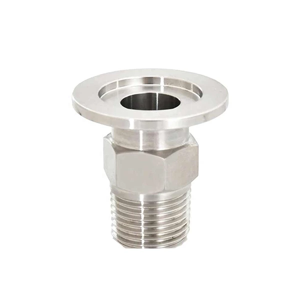 Stainless Steel KF NW 16 25 40 50 Flange to NPT Male Thread Vacuum Fitting Adapters