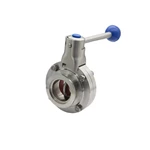 KF-25-Vacuum Butterfly Valve 304 Stainless Steel Clamp with 4 Position handle