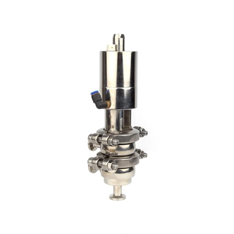 DN10 Mini Sanitary Stainless Steel Pneumatic Diverter Valves