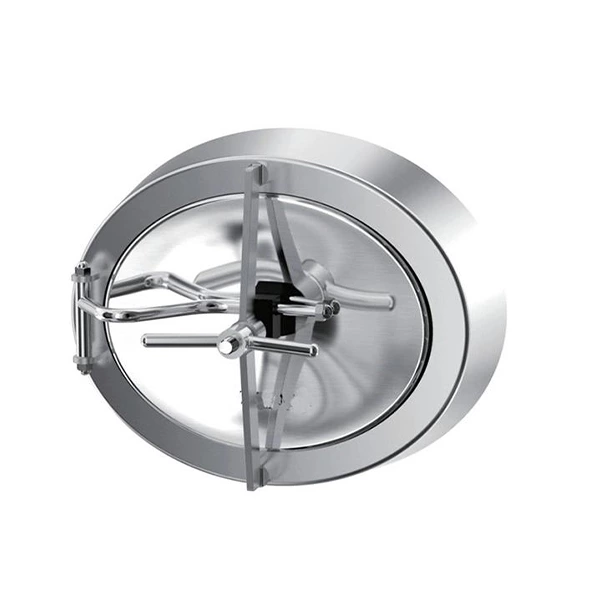 Sanitary Stainless Steel Oval Inward Manhole Cover With Bevel Edge