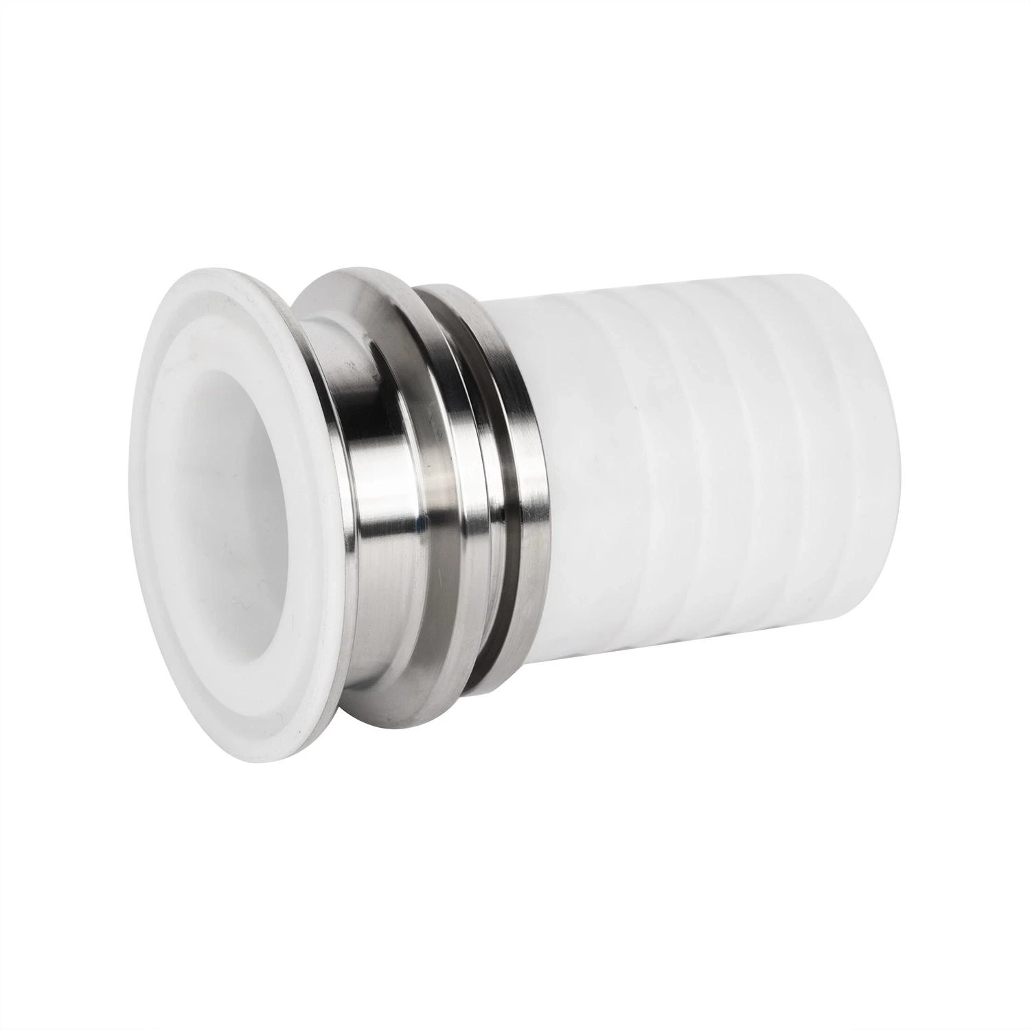 Hygienic SS304 SS316L K50.5mm (1.5 Inch TC) Tri Clamp Sanitary High Pressure Hose Adapter Pipe Fittings with PTFE Gaskets