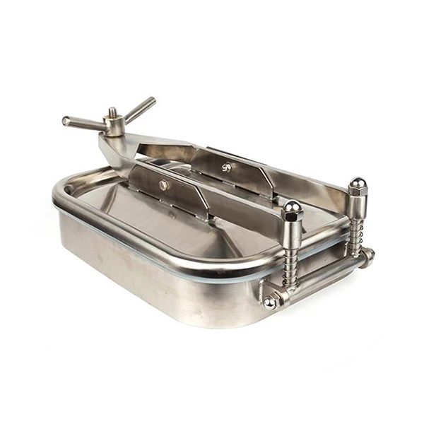 435×335MM Sanitary Rectangular Tank Manways with One Intersectant Arms