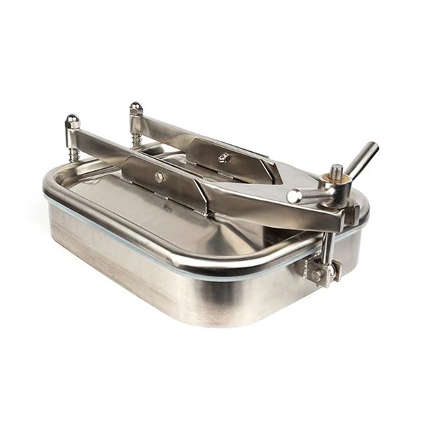 435×335MM Sanitary Rectangular Tank Manways with One Intersectant Arms