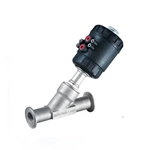 Sanitary Stainless Steel Plastic Actuator Angle Seat Valve