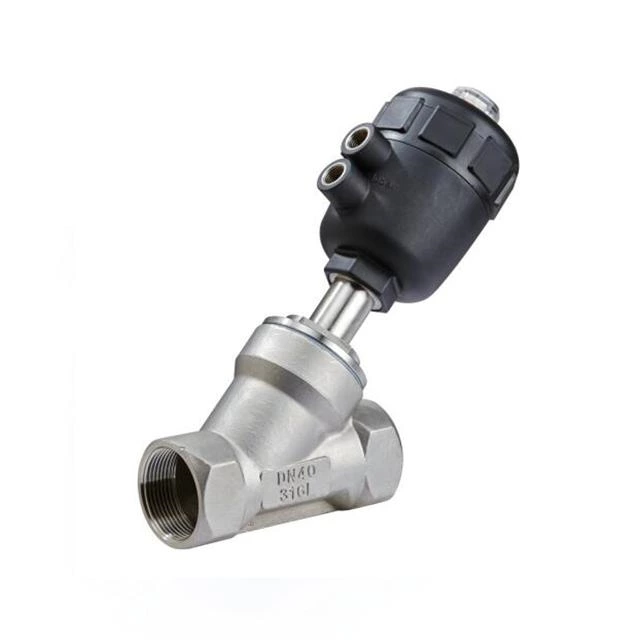 Sanitary Stainless Steel Plastic Actuator Angle Seat Valve