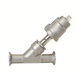 Sanitary Stainless Steel Plastic Actuator Angle Seat Valve