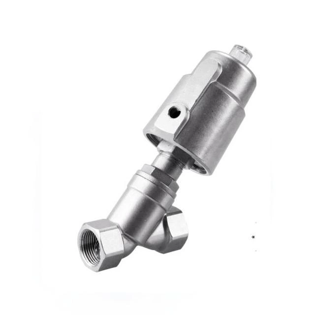 Sanitary Stainless Steel Plastic Actuator Angle Seat Valve