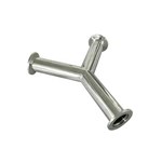 Sanitary Stainless Steel 304 KF NW25 Y Type Tee Vacuum Fitting Flange Tee
