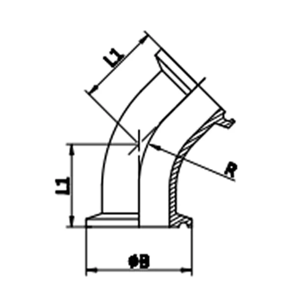 45°Clamped Elbow,2KMP