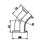 45°Clamped Elbow,2KMP