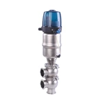 Factory Sanitary Pneumatic Diverter Valves with Control Head