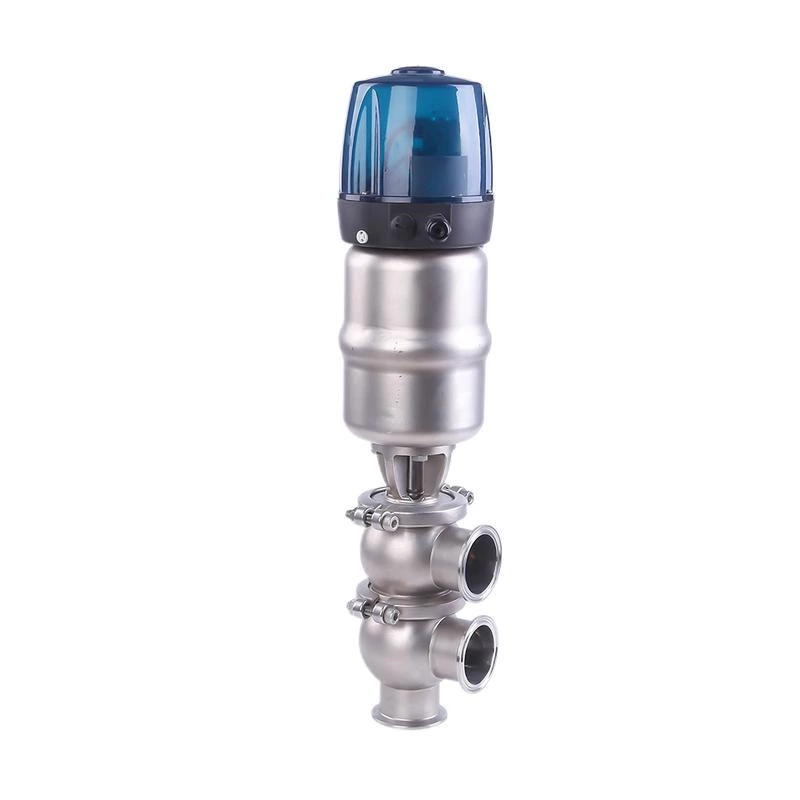 Factory Sanitary Pneumatic Diverter Valves with Control Head