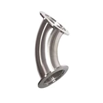 Vacuum Fitting KF Stainless Steel 90 Degree Elbow Long Type Bend