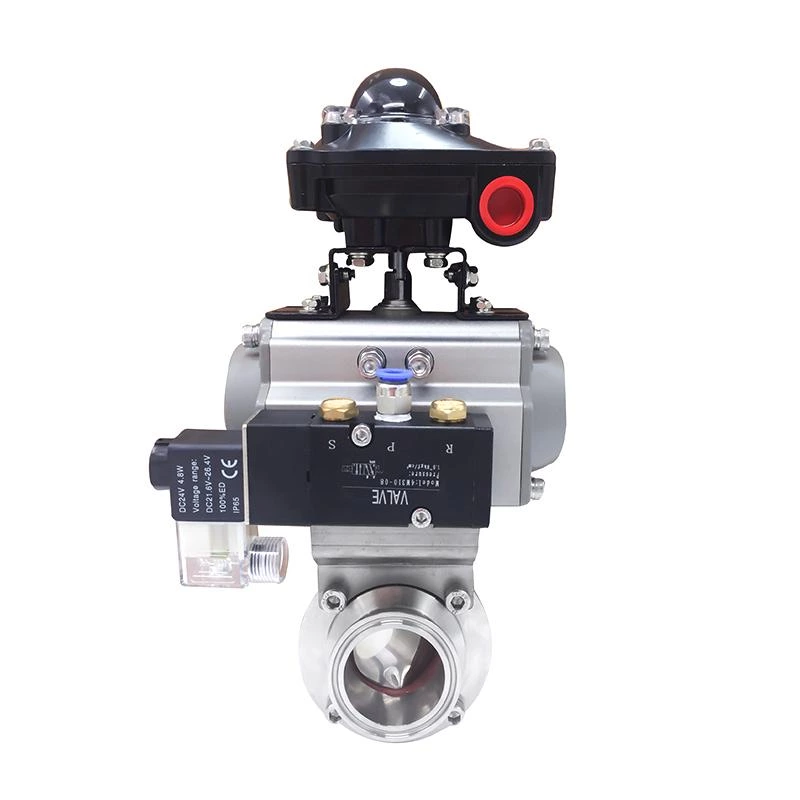 Sanitary Welding Butterfly Valves with Electric Actuator