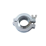 Vacuum components KF50 aluminum vacuum clamp with two Vacuum flanges and FKM seal center ring