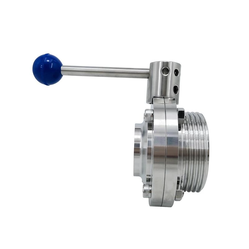 Sanitary Weld Male Butterfly Valves with Pull Handle