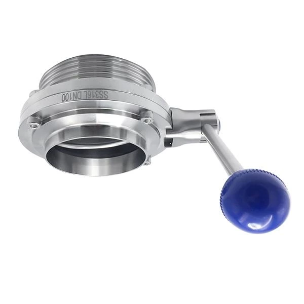 Sanitary Weld Male Butterfly Valves with Pull Handle