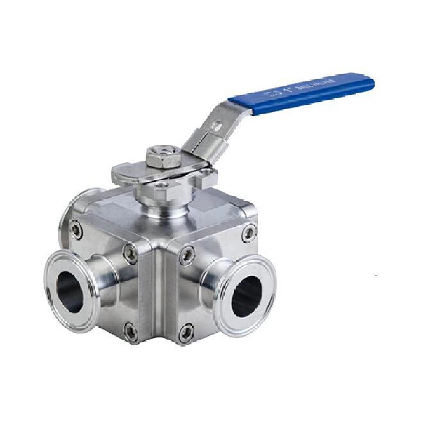 Sanitary Three ways T-Port Non-detention Ball Valves