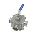 Sanitary Three ways T-Port Non-detention Ball Valves