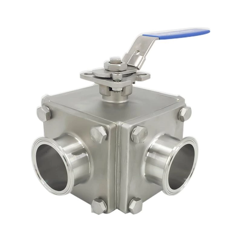 Sanitary Three ways T-Port Non-detention Ball Valves