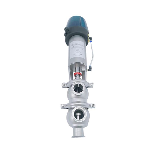 Sanitary LL 3-way Pneumatic Diverter Valves with Control