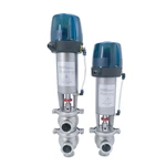 Sanitary LL 3-way Pneumatic Diverter Valves with Control