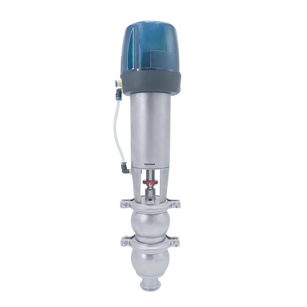 Sanitary LL 3-way Pneumatic Diverter Valves with Control