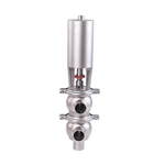 Stainless Steel Sanitary Pneumatic Flow Division Diverter Valves